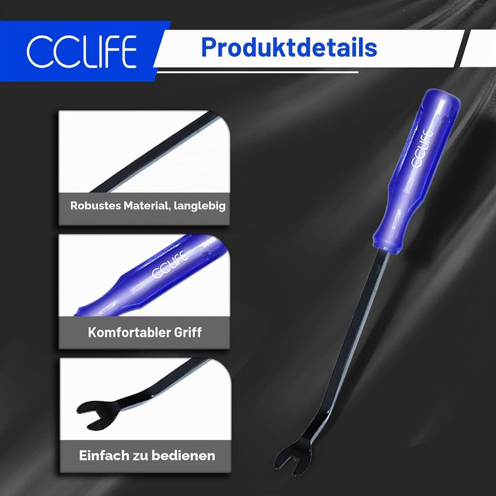 CCLIFE 12tlg Auto Demontage Werkzeug Set PP PA+ Zierleistenkeile Innenraum Verkleidung Türverkleidun
