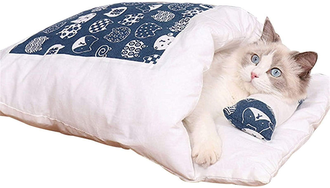 Orthopädischer Katzenschlafsack, Katzenschlafsack Warm, Katzen Schlafsack, Gemütliche Beruhigende Ka