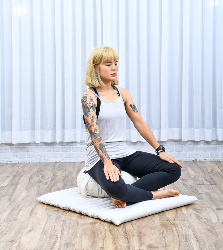 Leewadee Meditationskissen Set Sitzkissen Rund Zafu Yoga Kissen Zabuton Yogakissen Meditationskissen