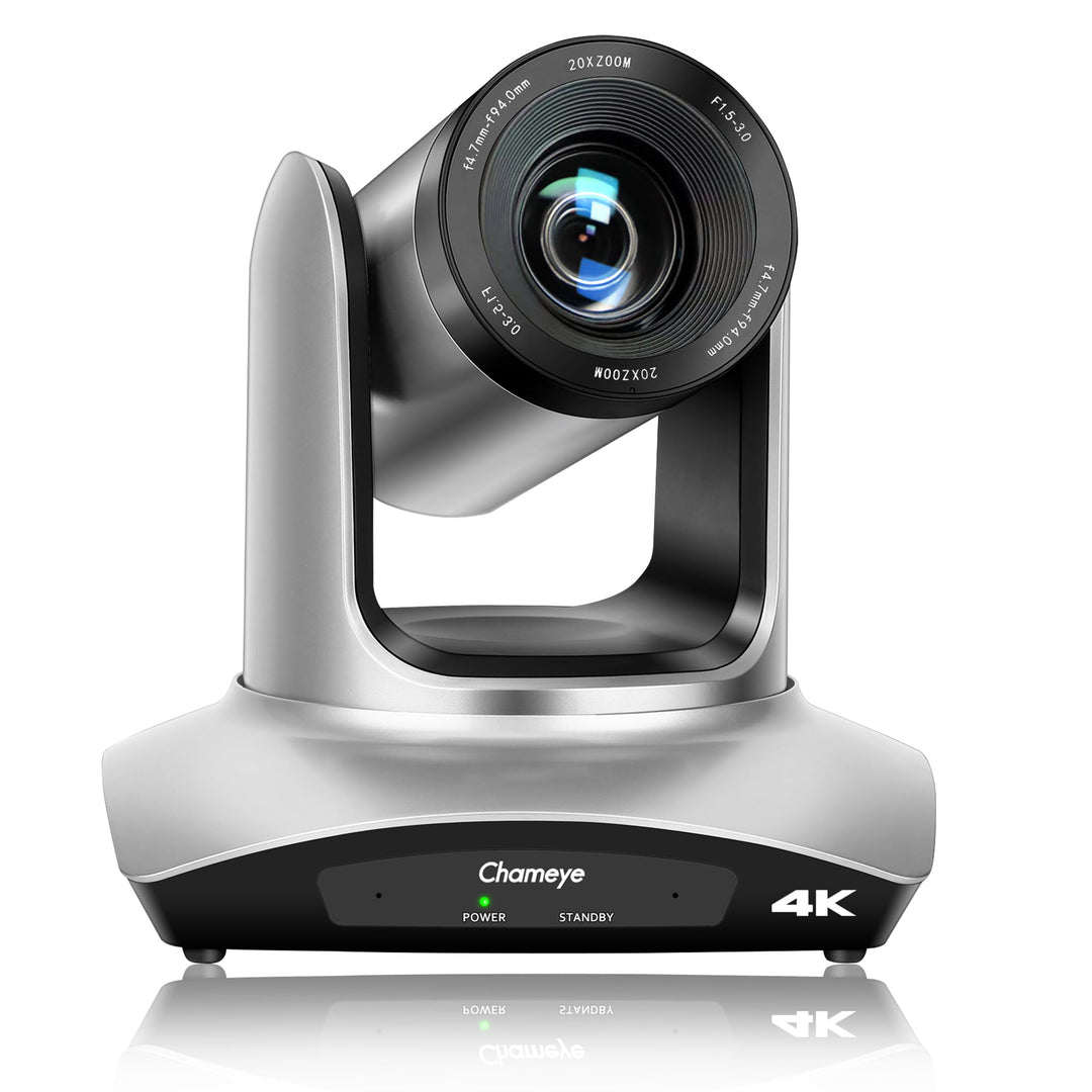 Chameye 4K PTZ Kamera 20x Optischer Zoom mit HDMI, USB3.0 Plug und Play, LAN(PoE) für Videokonferenz