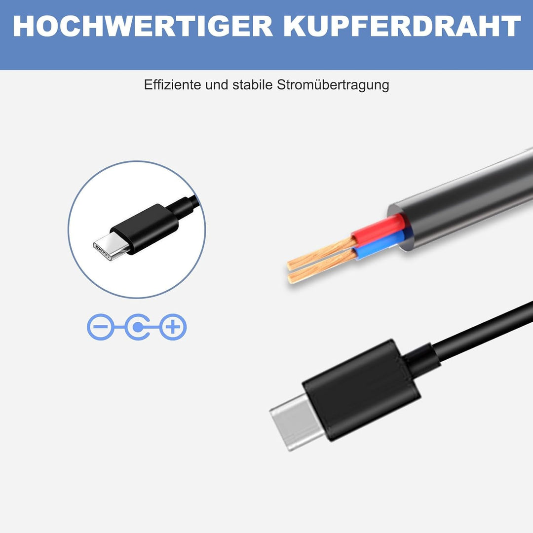 Ladekabel Kompatibel mit ‎Topipop GV09 Handstaubsauger Ladegerät für Leichter Autostaubsauger für Ti