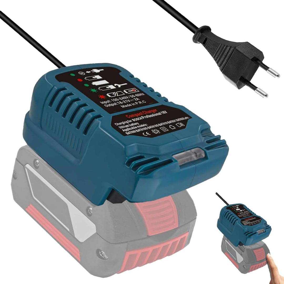 Akku Ladegerät Ersatz für Bosch Professional 18V System Akku GBA Ladegerät GAL kompatibel mit für Bo