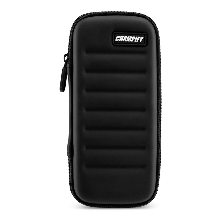 Champify® Darttasche schwarz mit Haltesystem gegen Verrutschen der Dartpfeile | Hard-Case zum Schutz