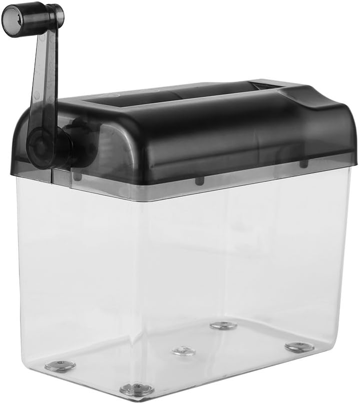 Manueller Aktenvernichter, A6 Handkurbel Tragbares Mini Papierschneidewerkzeug Dokumentenschneidemas