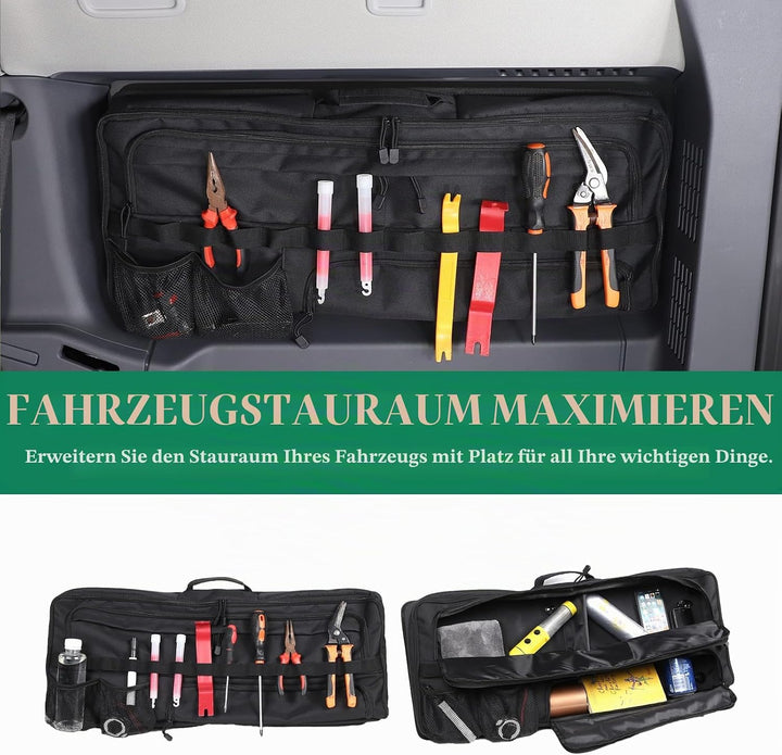 Kofferraum-Aufbewahrungstaschen, kompatibel mit Ineos Grenadier 2020-2024, Schwarz, einfacher Stil,