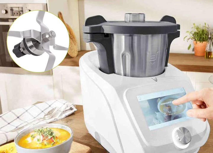 Poweka Ersatzmesser aus Edelstahl Kompatibel mit Silver-Crest Monsieur Cuisine Connect Küchenmaschin