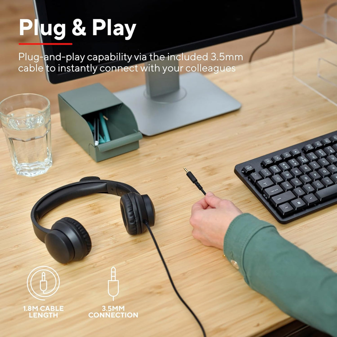 Trust Ayda PC Headset mit Mikrofon On-Ear 3.5mm, Leichtes Design, Verstellbarer Kopfbügel, Kopfhörer