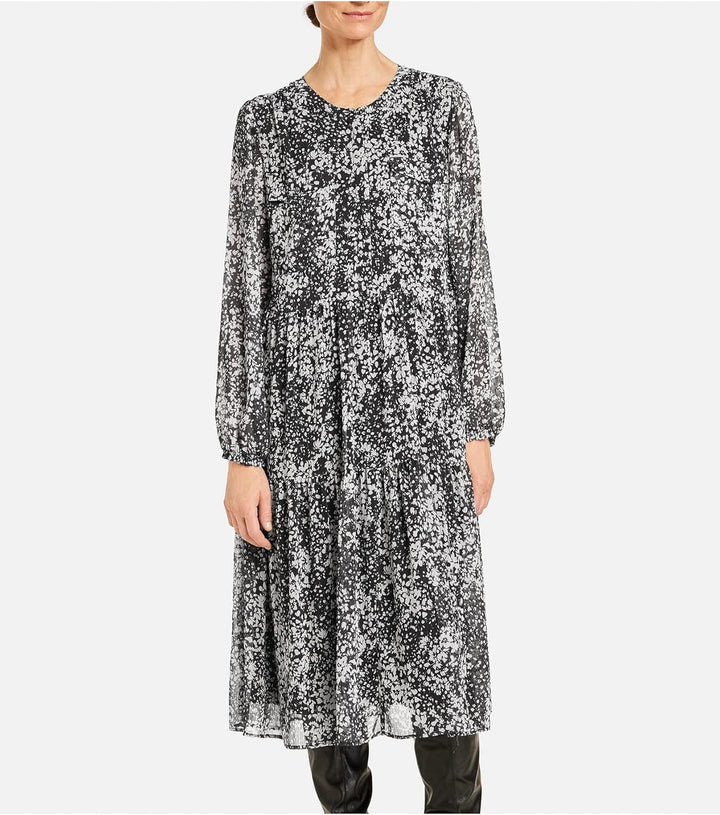 Gerry Weber Damen Kleid Gewebe 38 Schwarz/Ecru/Weiss Druck, 38 Schwarz/Ecru/Weiss Druck
