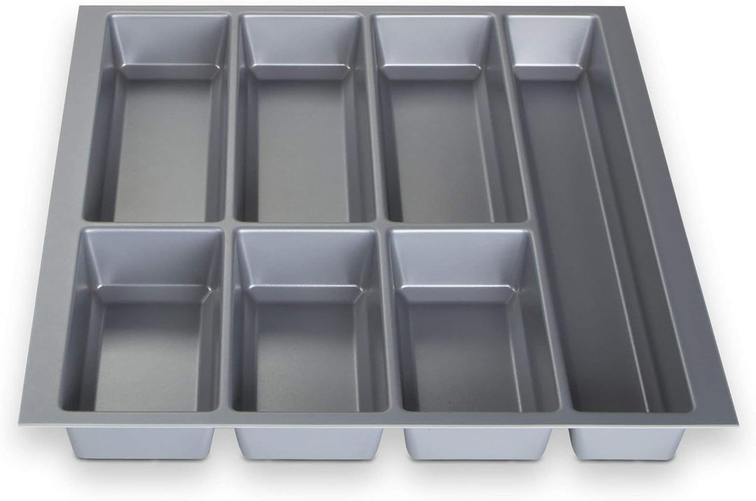 Orga-Box® IV UNIVERSAL Besteckeinsatz Besteckkasten silbergrau für 50er Schublade (473,5 x 426 mm)