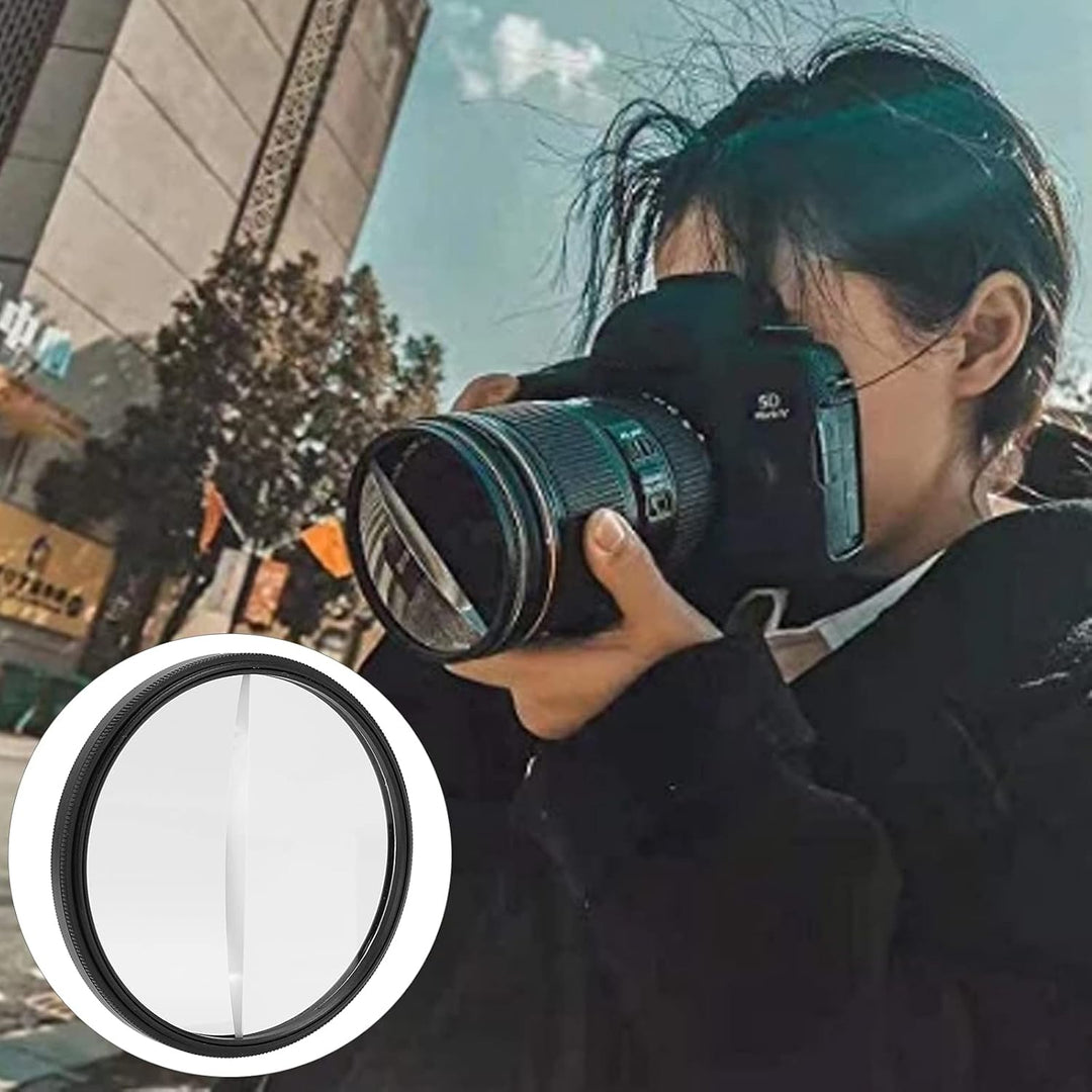 Shanrya Split-Dioptrien-Prisma, hohe Transparenz Split-Dioptrien-Filter 77 mm für die Kamerafotograf