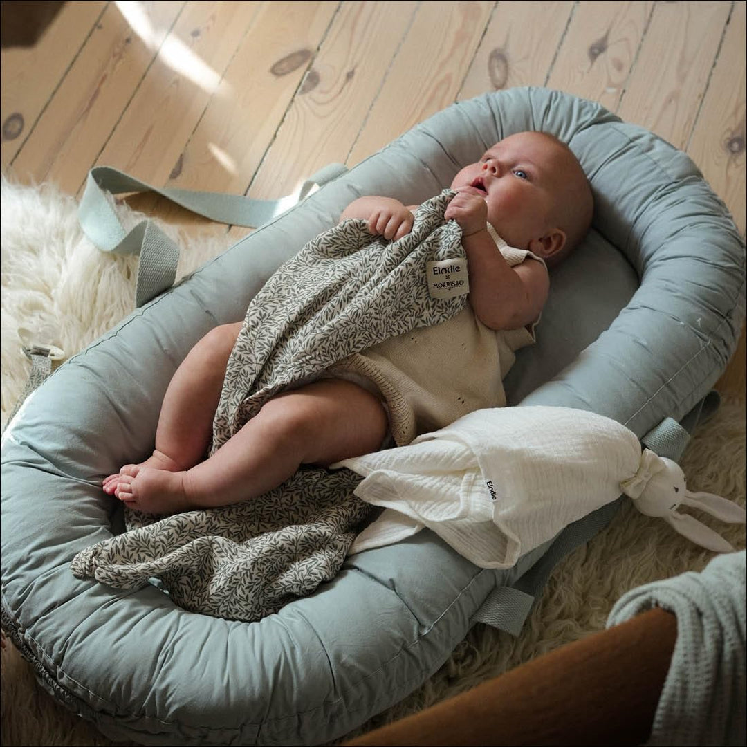 Elodie Details Babynestchen Babynest 78x45x16 Kuschelnest Babys Neugeborene 100% Baumwolle – Mineral