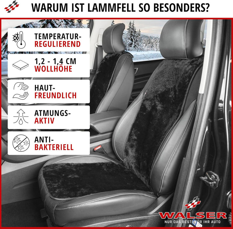 Walser Autositzbezug Lammfell, Lammfellbezug Cosmo, Autoschonbezug Lammfell, Autositzauflage Lammfel