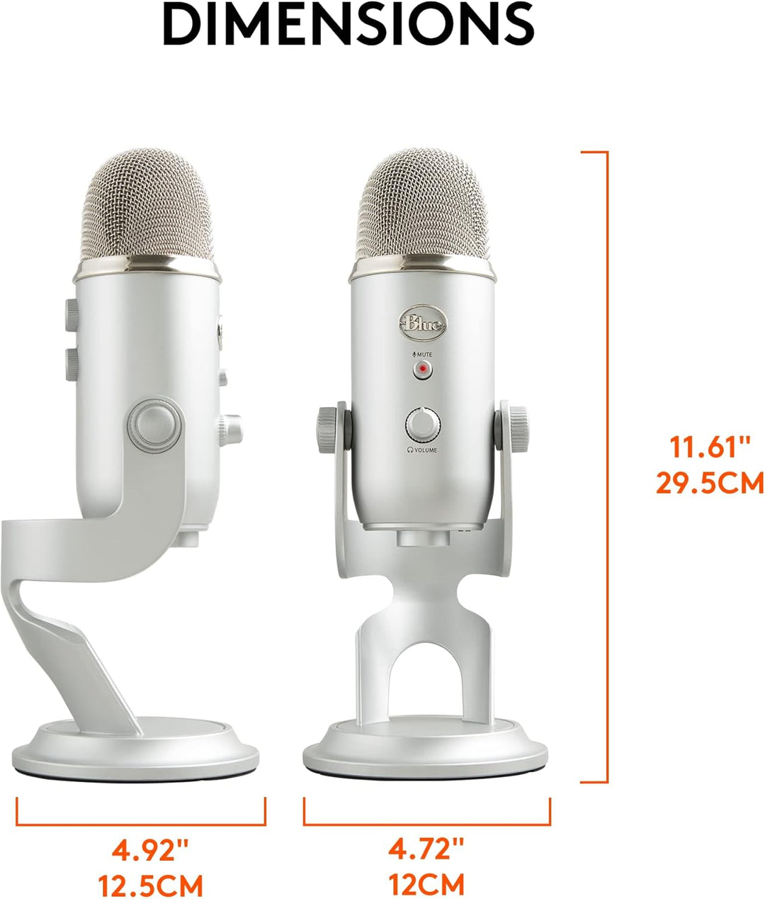Blue Microphones Yeti Professionelles USB-Mikrofon für Aufnahmen, Streaming, Podcasting, Broadcastin