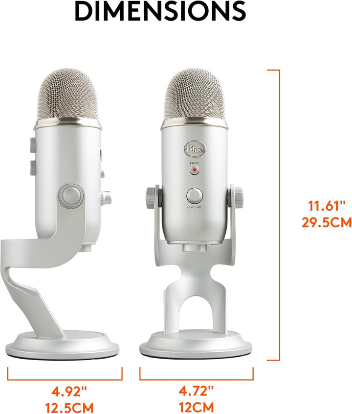 Blue Microphones Yeti Professionelles USB-Mikrofon für Aufnahmen, Streaming, Podcasting, Broadcastin