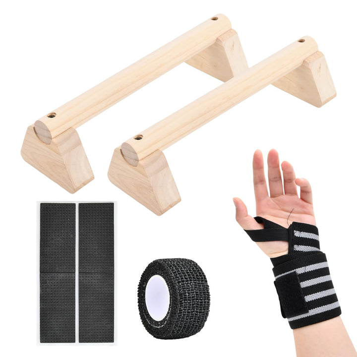 2 Pcs Liegestützgriffe 25cm 30cm, Dickerer, Tragfähigkeit 300kg, mit Handgelenkbandagen Verstellbar,
