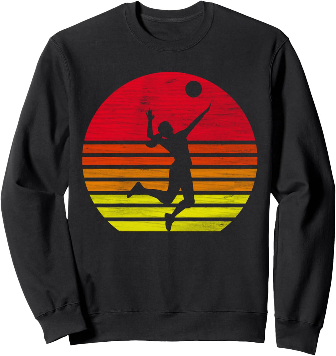 Volleyball Retro Volleyballspieler Sweatshirt