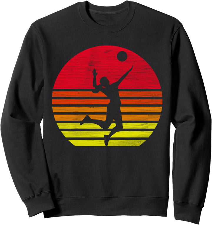 Volleyball Retro Volleyballspieler Sweatshirt