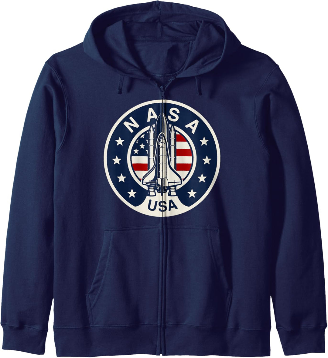 NASA USA Shuttle Rocket American Flag Logo Kapuzenjacke