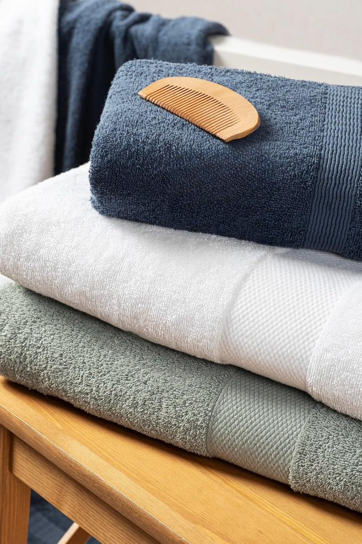 PandaHome Handtuch Set aus Baumwolle - 2 Badetucher, 2 Handtücher - 100% Baumwolle Towel, Schnelltro