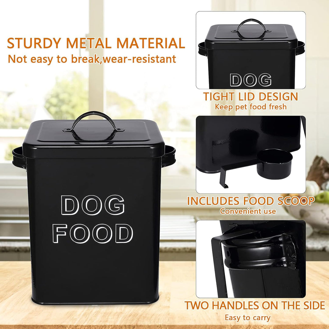 Pethiy Hundefutter hundeleckerli aufbewahrung Box, 6.5 Liter Metall hundefutter Box Aufbewahrungdose