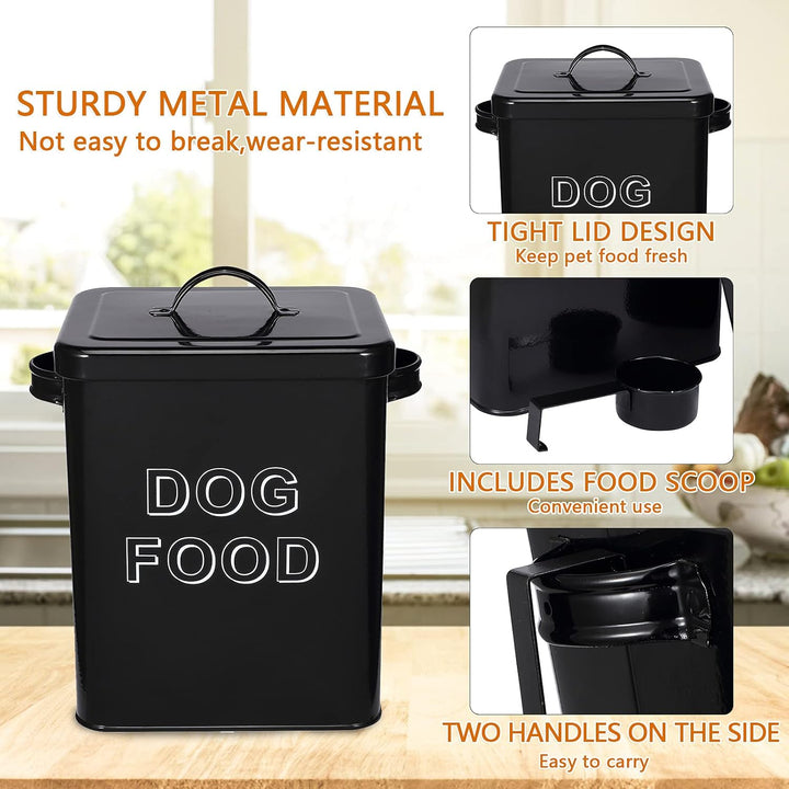 Pethiy Hundefutter hundeleckerli aufbewahrung Box, 6.5 Liter Metall hundefutter Box Aufbewahrungdose