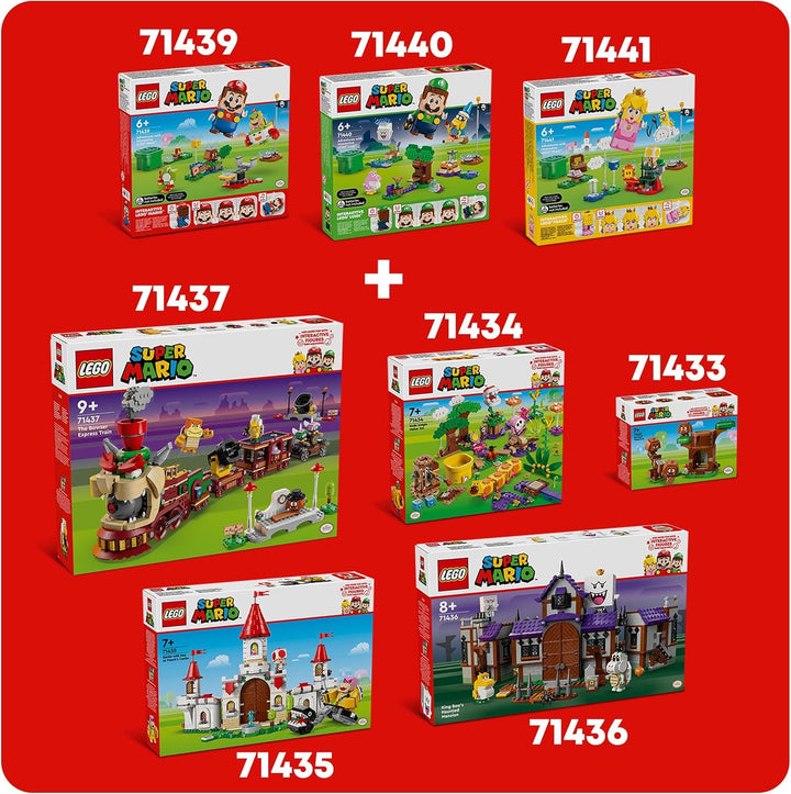 LEGO Super Mario Abenteuer mit dem interaktiven Mario, Set mit Junior-Clown-Kutsche, Spielzeug-Yoshi