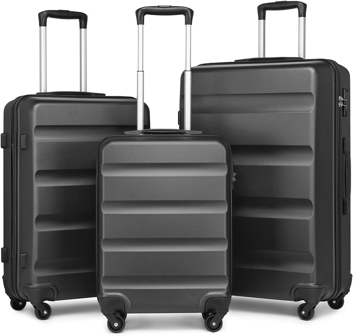 KONO Gepäck-Sets Kofferset Hartschale Koffer Reisekoffer Set 3 teilig Hartschalenkoffer Rollkoffer S
