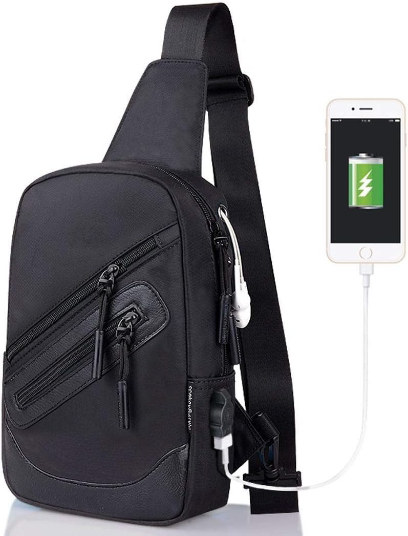 Backpack Waist Shoulder Bag Nylon for Sony Xperia XZ1-Compact - Black