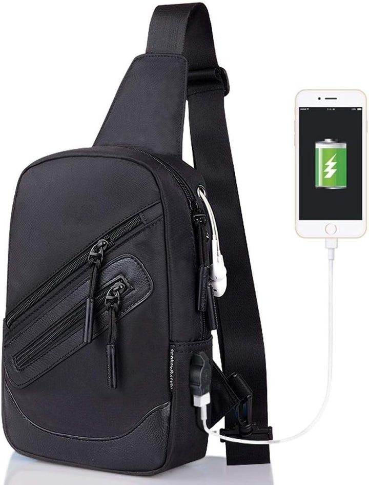Backpack Waist Shoulder Bag Nylon for Sony Xperia XZ1-Compact - Black