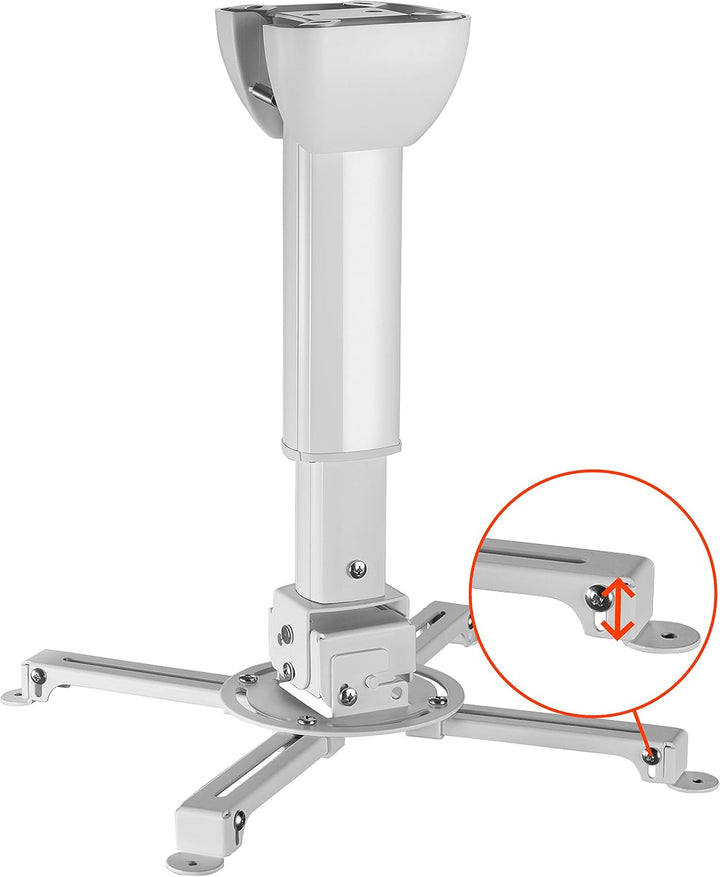 celexon neigbare Beamer-Deckenhalterung weiss Multicel 4060Pro - 40-60cm Deckenabstand - bis 15kg 40