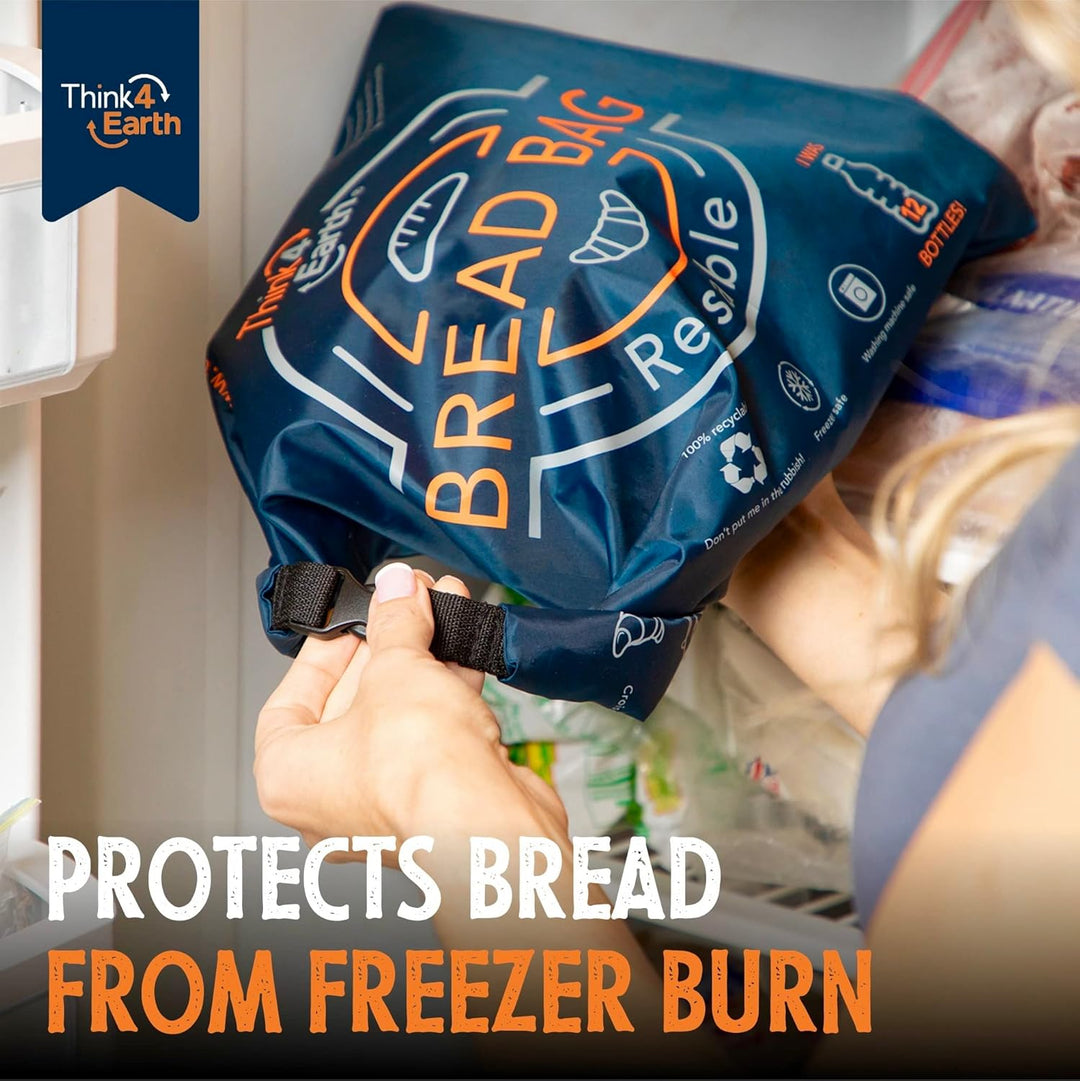 Think4earth – Gemischtes Set Brot-/Baguettebeutel Blau Brot- und Baguette-Beutelpackung, Blau Brot-