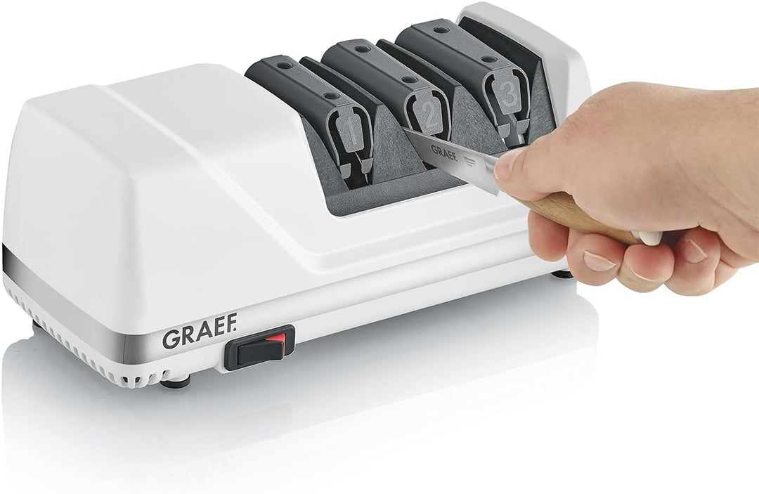 Graef Diamant-Messerschärfer CC 120 DE, ‎75 Watt, ‎25 x 11.2 x 11 cm, weiߟ-schwarz Single