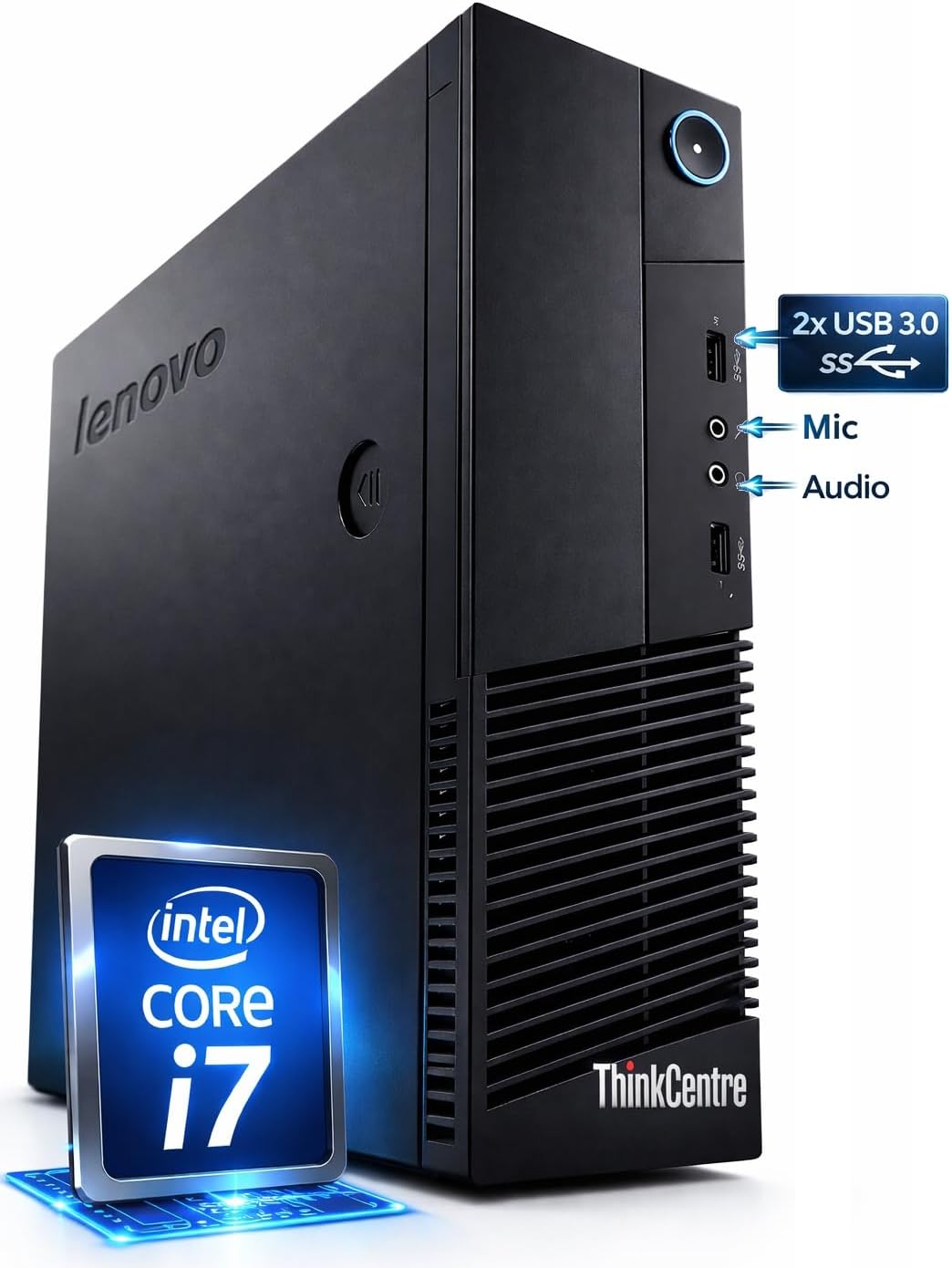 Lenovo i7 ThinkCentre Silent Business Office Computer mit 3 Jahren Garantie! Intel Core i7 4790, 8 T