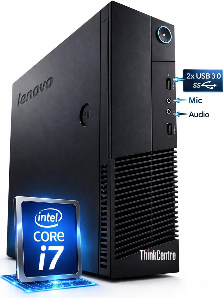 Lenovo i7 ThinkCentre Silent Business Office Computer mit 3 Jahren Garantie! Intel Core i7 4790, 8 T