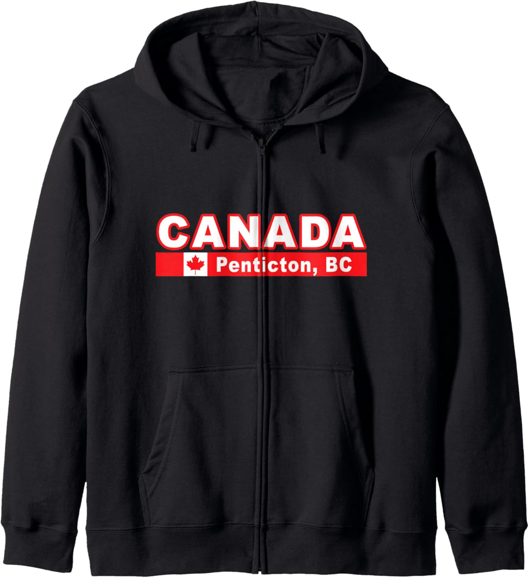 Canada Flag and British Columbian City of Penticton Kapuzenjacke