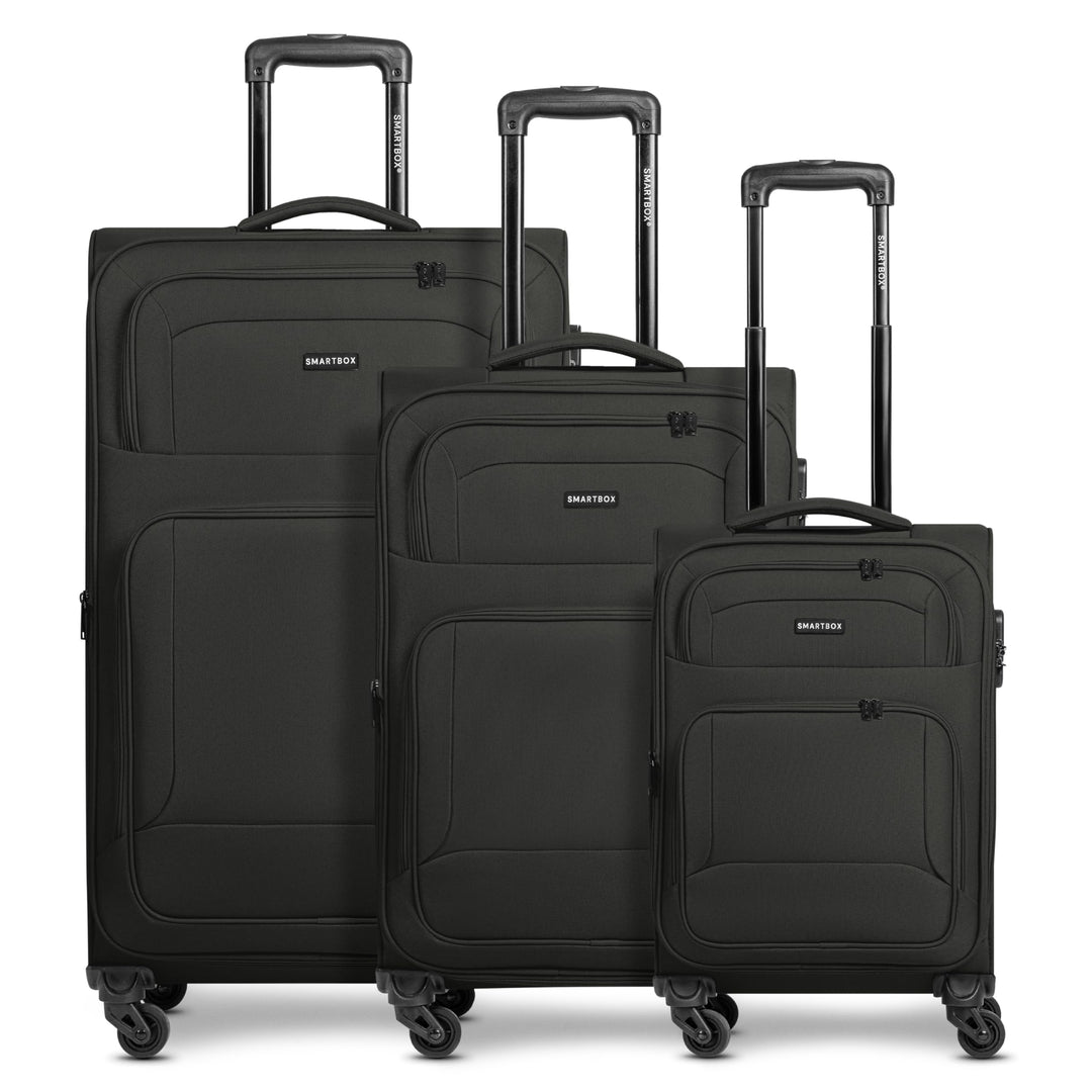 SMARTBOX Weichgepäck Koffer-Set 3-teilig für Damen & Herren | leichte & stabile Reise-Trolleys, hoch