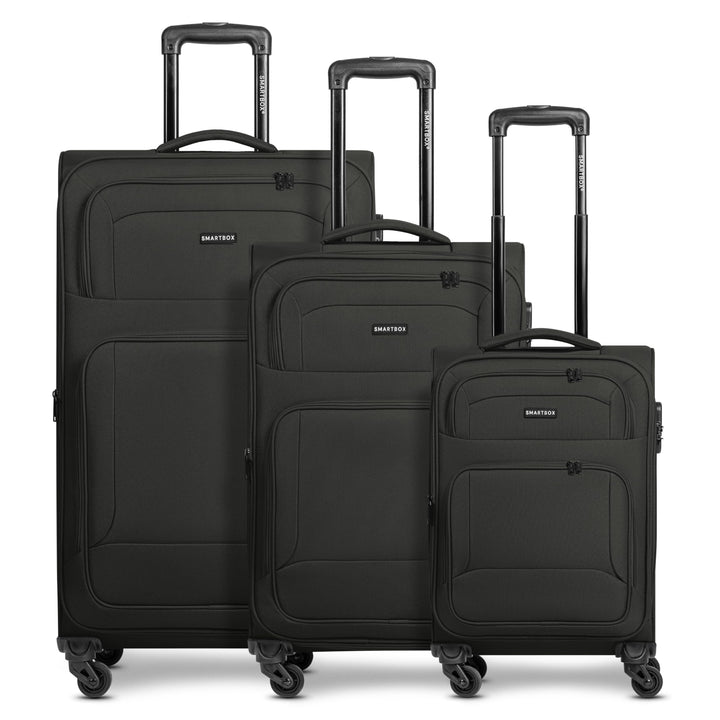 SMARTBOX Weichgepäck Koffer-Set 3-teilig für Damen & Herren | leichte & stabile Reise-Trolleys, hoch