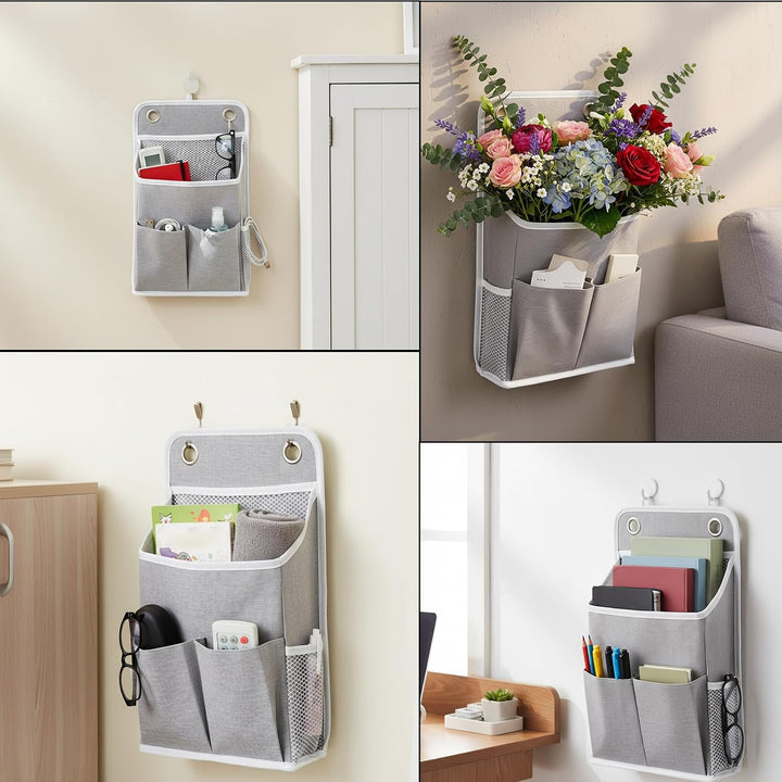 Hängeorganizer Camping, Camping Organizer – 2 Graue Mehrtaschen Hängende Aufbewahrung mit 4 Selbstkl