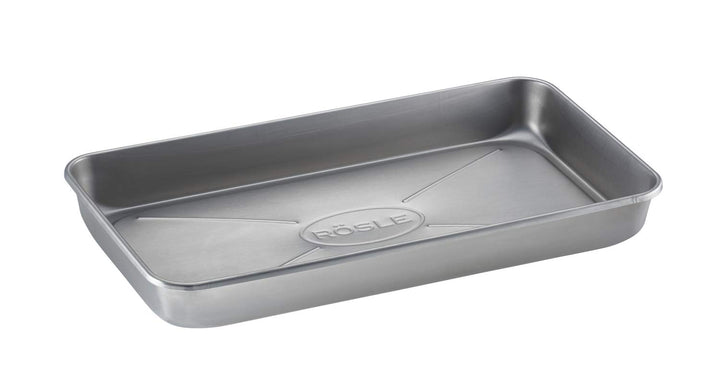 RÖSLE Barbecue Universalschale PRO, Hochwertige Edelstahlschale mit hohem Rand zum Marinieren, Servi