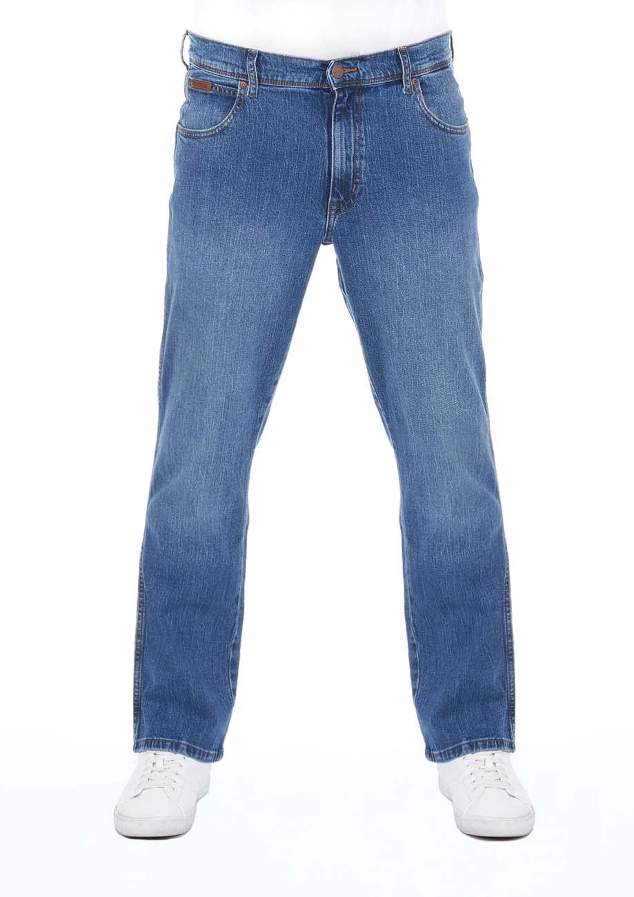 Wrangler Herren Jeans Regular Fit Texas Stretch Hose Authentic Straight Jeanshose Denim Baumwolle Sc
