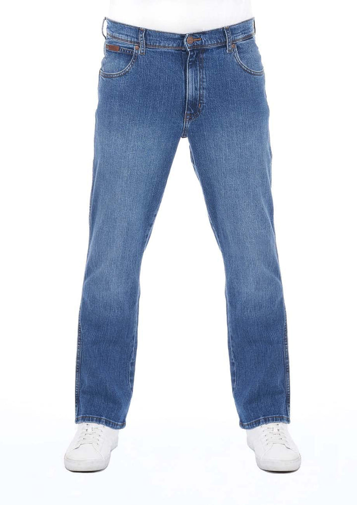 Wrangler Herren Jeans Regular Fit Texas Stretch Hose Authentic Straight Jeanshose Denim Baumwolle Sc