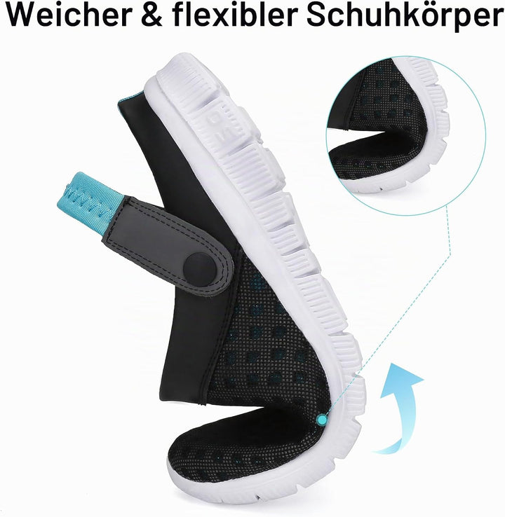 SAGUARO Unisex Clogs Sommer Hausschuhe Leicht Gartenschuhe Gr. 36-48, Blau