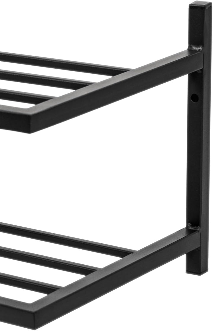 Schuhregal Metall - Schuhregal Hängend - 50 x 33 x 31 cm - mit 2 Ablagen, Wandmontage - Schuh Organi