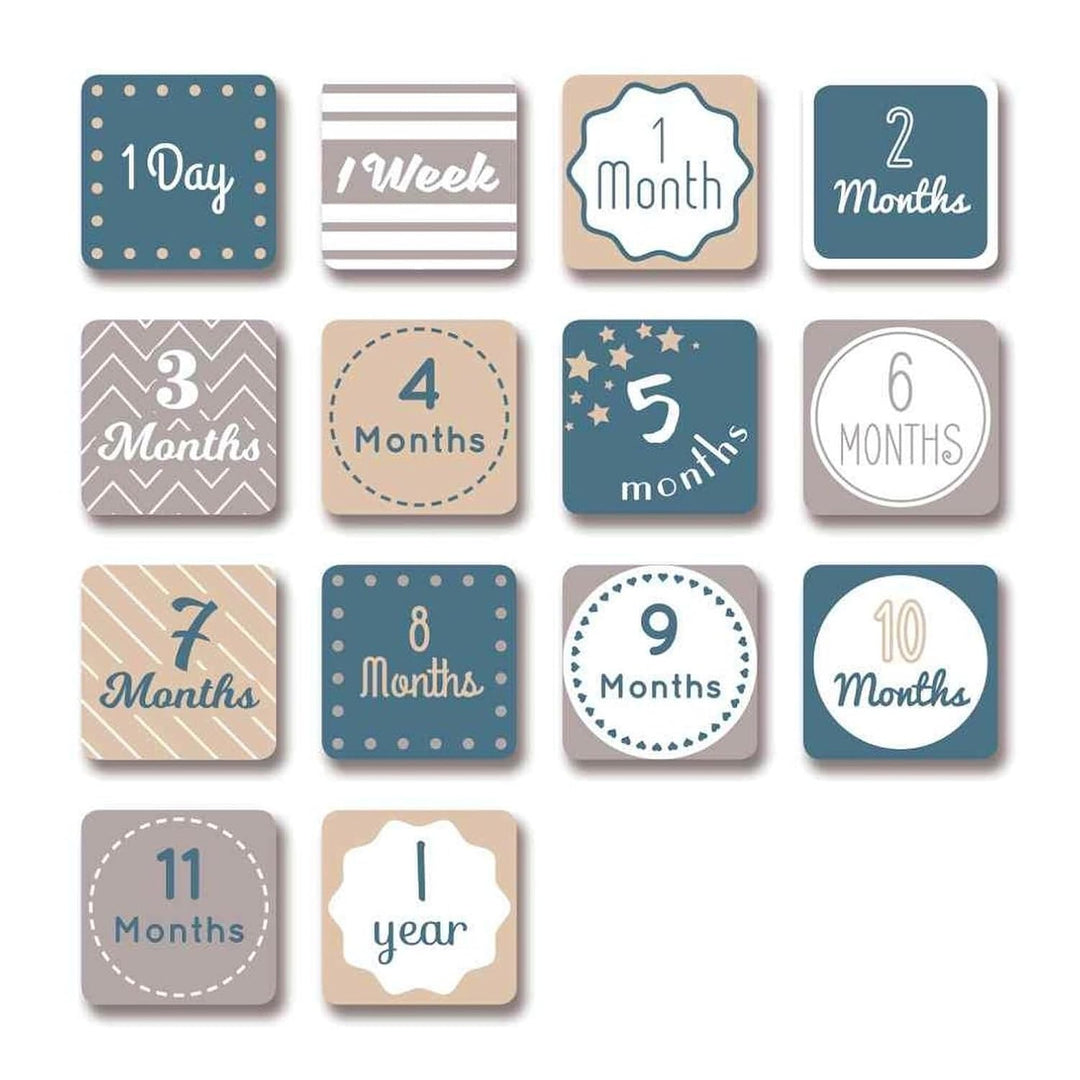 lulujo Baby's First Year Meilenstein-Decke und Karten-Set | 101,6 x 101,6 cm (I Will Move Mountains)