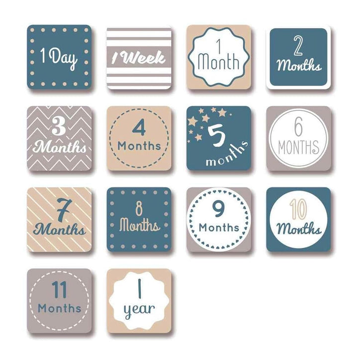 lulujo Baby's First Year Meilenstein-Decke und Karten-Set | 101,6 x 101,6 cm (I Will Move Mountains)