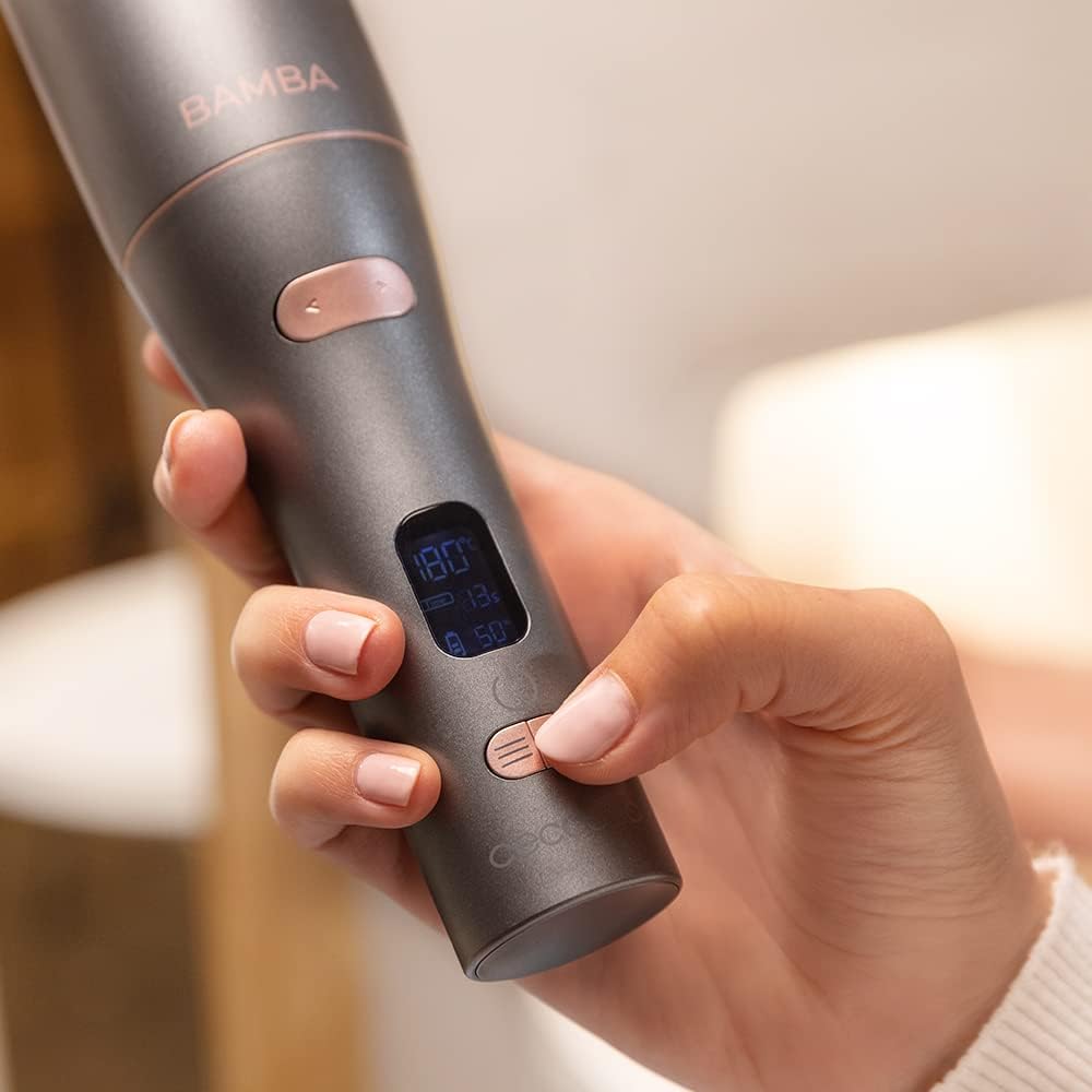 Cecotec Lockenstab Bamba SurfCare 850 Magic Waves Vision. Digitalmotor, Keramikumhüllung des Zylinde