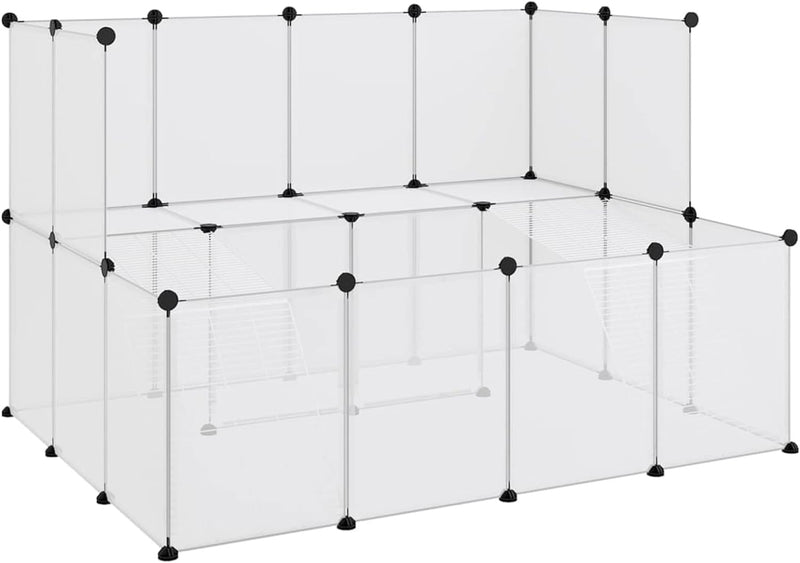 Tidyard Kleintierkäfig Haustierkäfig Transparent 143 x 107 x 93 cm (L x B x H),PP (Polypropylen), St