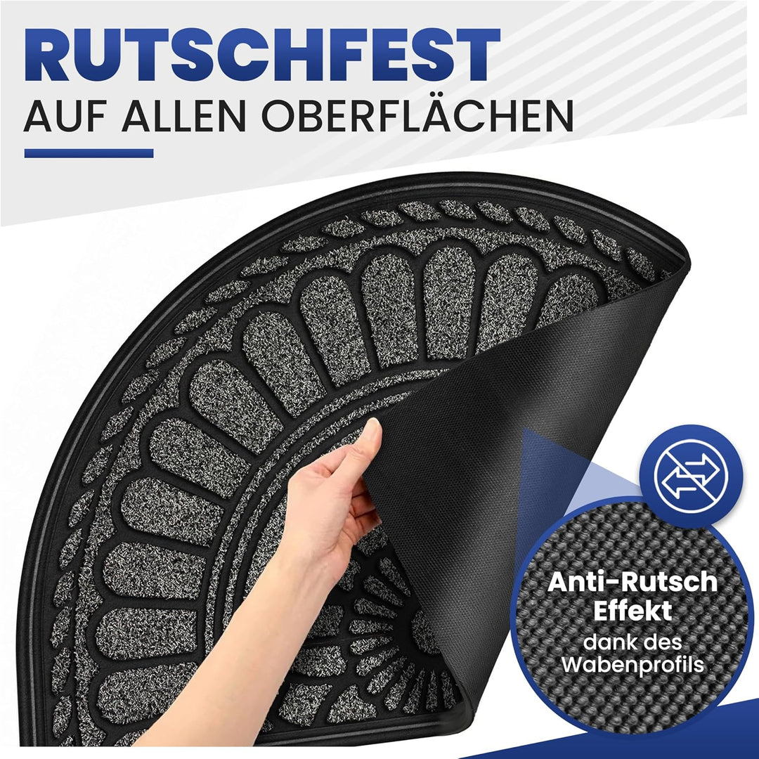 Mibao Fussmatte 45 x 75 cm, rutschfeste Eingangsmatte, strapazierfähige Fussmatte, Schmutzfangmatte