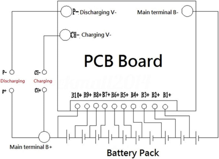 2 Stück 10S 40A Li-Ion Lithium Batterie PCB BMS 18650 Ladegerät Schutzplatine