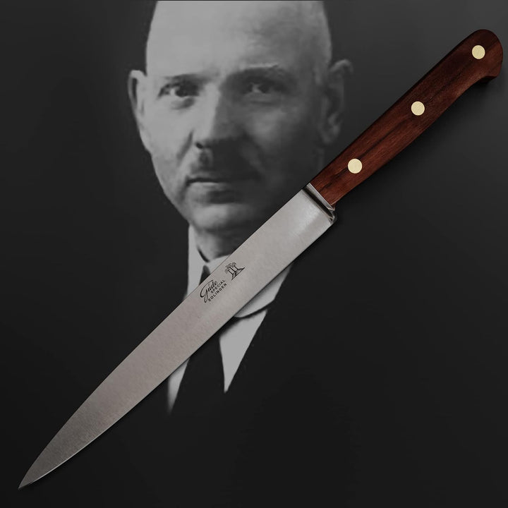 Güde Solingen Tradition - Filiermesser flexibel geschmiedet, 21 cm, Pflaumenholz, K.GÜDE, Handmade G